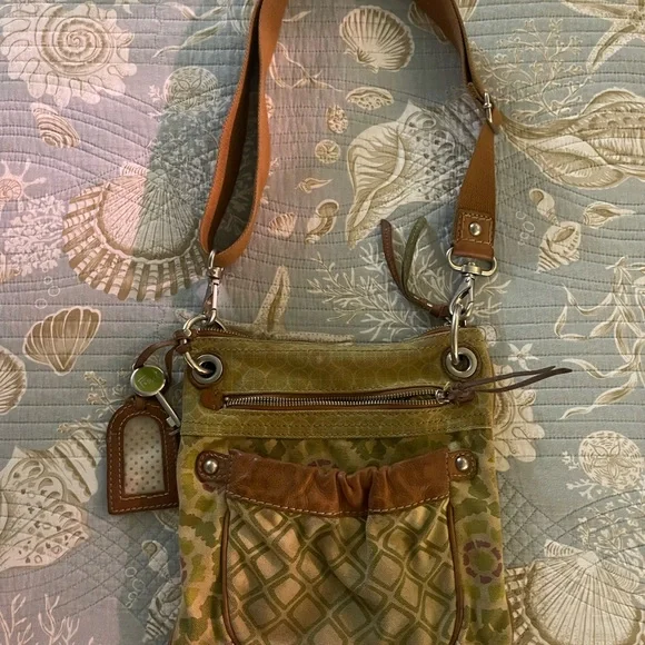 Fossil - Vintage - Canvas & Leather over the shoulder or crossbody bag - Picture 1 of 4
